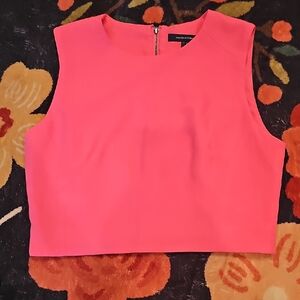 French Connection Bright Pink Crop Top